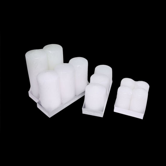  New Arrival Wholesale Hotsale Home Decoration Lighting 0.2kg 0.42kg 0.46kg Natural Paraffin Wax Cotton Wick Party Religion Unscented Pillar Candle