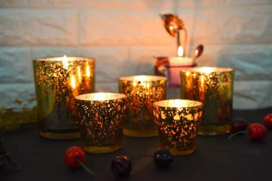  Votive Candle Scented Colorful Glass Jar Candle