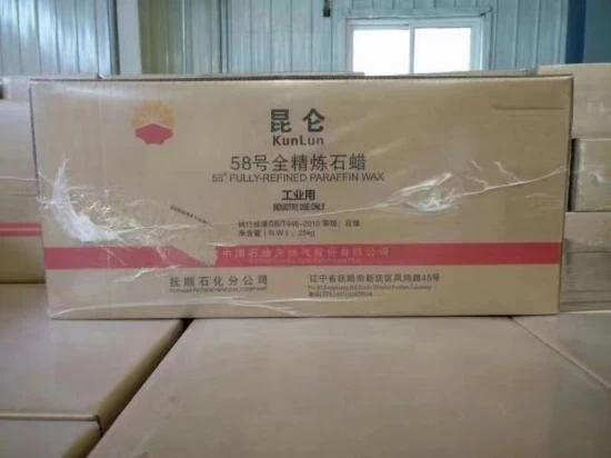  White Solid Fushun Petrochemical Microcrystalline 56 58 60 Fully Refined Paraffin Wax for Candle Making