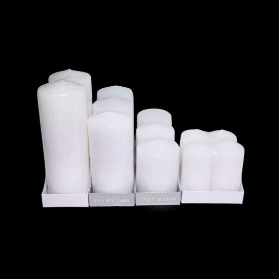  New Arrival Wholesale Hotsale Home Decoration Lighting 0.2kg 0.42kg 0.46kg Natural Paraffin Wax Cotton Wick Party Religion Unscented Pillar Candle