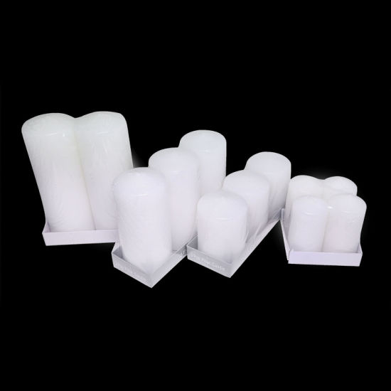  New Arrival Wholesale Hotsale Home Decoration Lighting 0.2kg 0.42kg 0.46kg Natural Paraffin Wax Cotton Wick Party Religion Unscented Pillar Candle