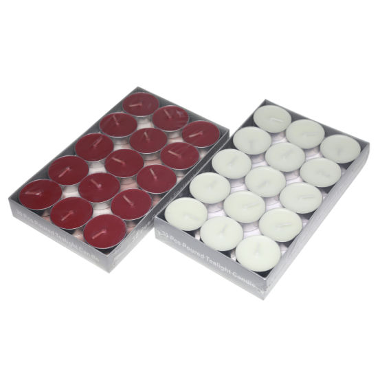  Tea Light Wax Candles Unscented White Tealight Candle